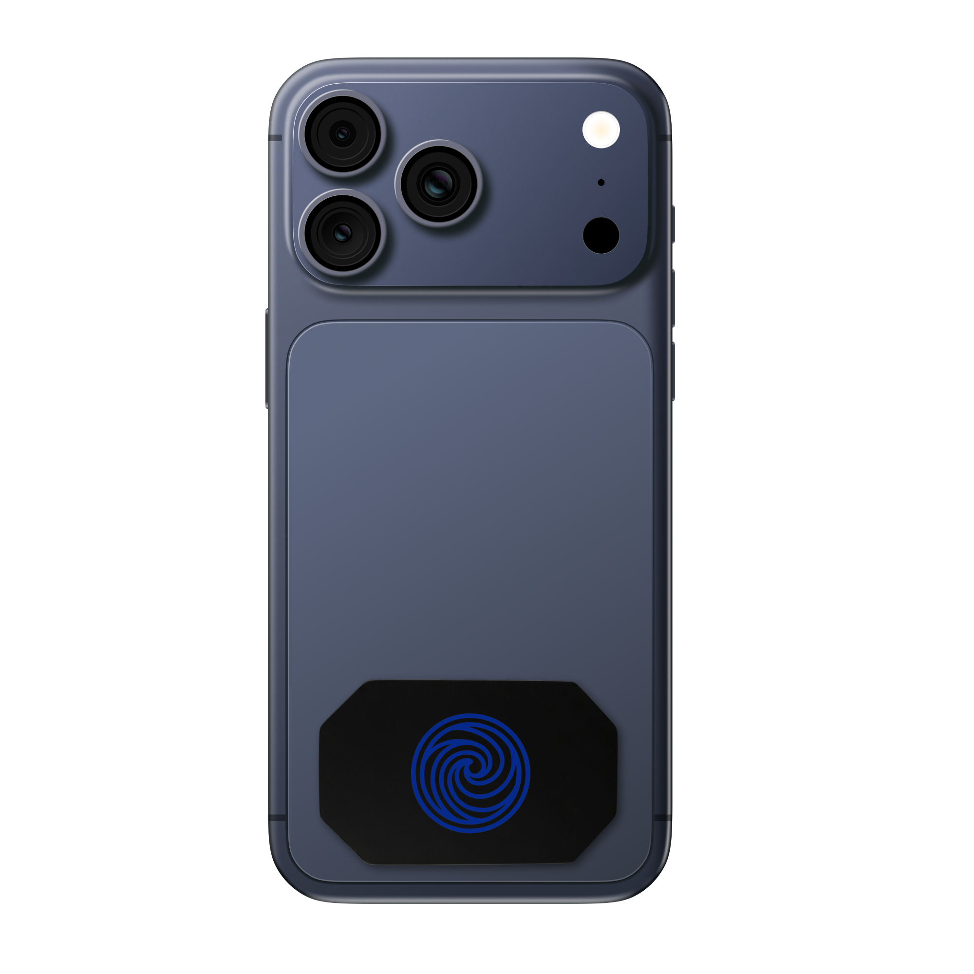 iPhone with O-Mira One placed toward the lower back